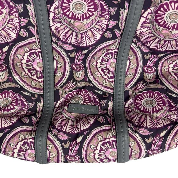 Vera Bradley Purple Gray Mandala Nylon Tote Large - Picture 2 of 6
